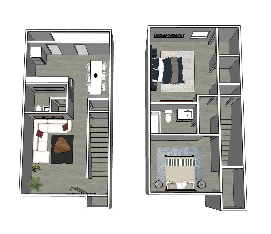 A5 3D Floor plan rendering